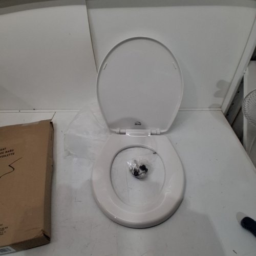 BEMIS ECONOMY PLASTIC ROUND TOILET SEAT - 17" - WHITE (MODEL: 730SLEC 000) image 2