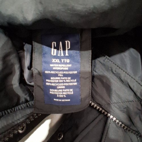 WOMEN'S GAP LONG WATER-REPELLENT PUFFER JACKET - XXL - BLACK image 2