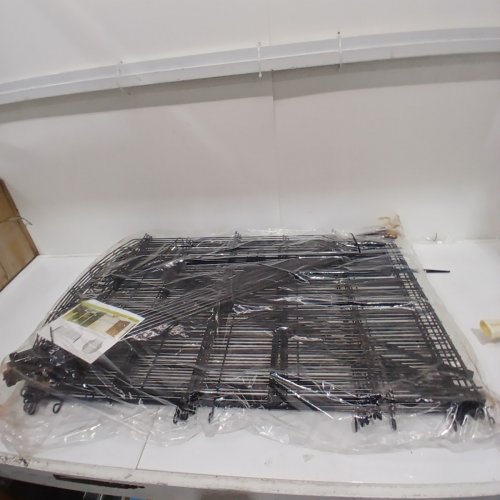 12PK DECORATIVE ANIMAL BARRIER FENCE WITH GATE - 36" H X 25.2" L - BLACK image 3