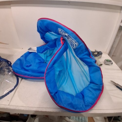 SWIMWAYS SPRING FLOAT PREMIUM HAMMOCK POOL LOUNGER- 68"- BLUE (MODEL: 6069657) image 3