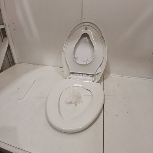 GARVEE ELONGATED TOILET SEAT WITH BUILT-IN TODDLER SEAT - 19" - ELONGATED - WHITE (MODEL: PHO_0VP6OQUI) image 2