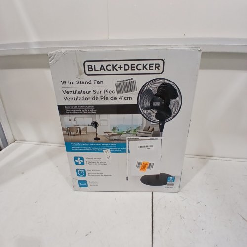 BLACK + DECKER STAND FAN WITH REMOTE - 16" DIAMETER - BLACK (MODEL: BFSR16B-01) image 8
