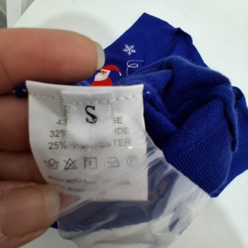 WOMEN'S CHRISTMAS BUTTON UP VEST - SMALL - BLUE image 2