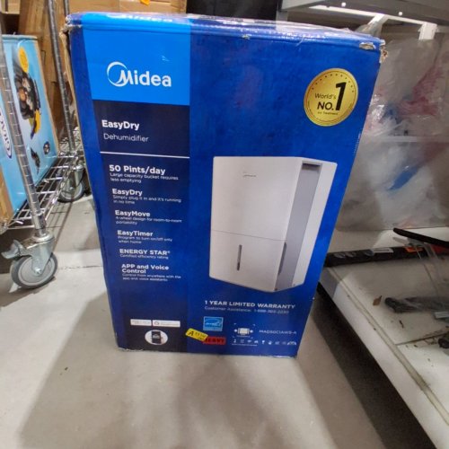MIDEA EASYDRY DEHUMIDIFIER - 50 PINTS/DAY; 115 V; 8.5A - WHITE (MODEL: MAD50C1AWS-A) image 8
