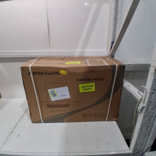 FIREGAS CONVERTIBLE WALL MOUNT RANGE HOOD WITH TEMPERED GLASS, 3 SPEED FAN, 400CFM, BUTTON CONTROLS, LED LIGHTING, PERMANENT FILTERS IN STAINLESS STEEL, INCLUDES 2 CHARCOAL FILTERS - 30" - STAINLESS STEEL / CLEAR GLASS - (MODEL: ‎FGS-USG33Y75AC) image 2