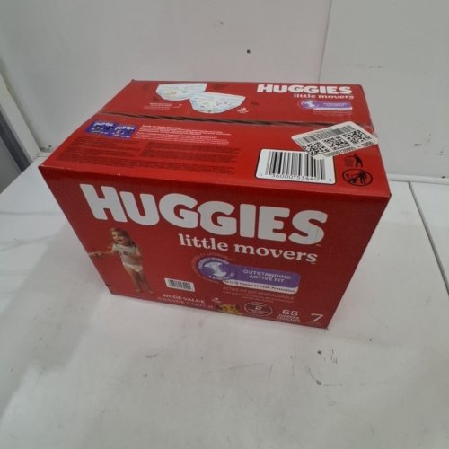68PK HUGGIES LITTLE MOVERS BABY DIAPERS - SIZE 7 image 2