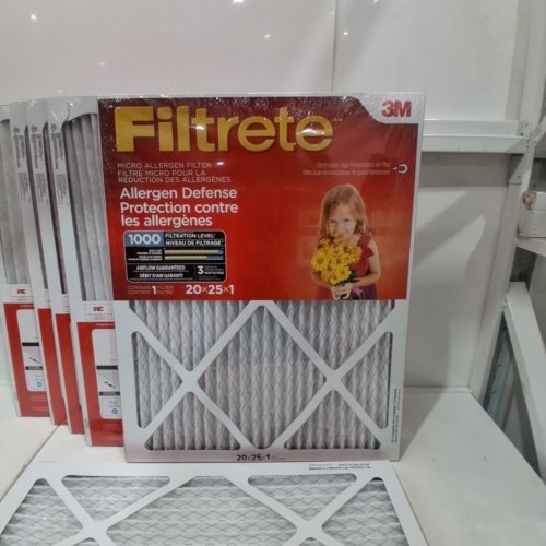6PK 3M FILTRETE MPR 1000 PLEATED AC FURNACE AIR FILTER WITH MICRO ALLERGEN DEFENSE - 20" X 25" X 1" image 3
