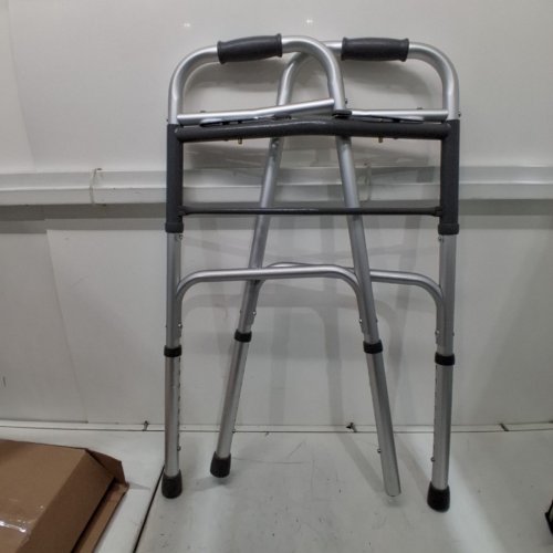 BIOS LIVING FOLDING WALKER WITH ADJUSTABLE HEIGHT - 32” TO 38.5" - 300LBS MAX - SILVER (MODEL: BD770) image 2