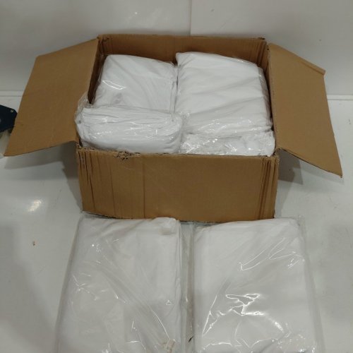 10PK PESONLOOK WASHABLE FABRIC ROUND TABLECLOTHS - 120" - WHITE image 3
