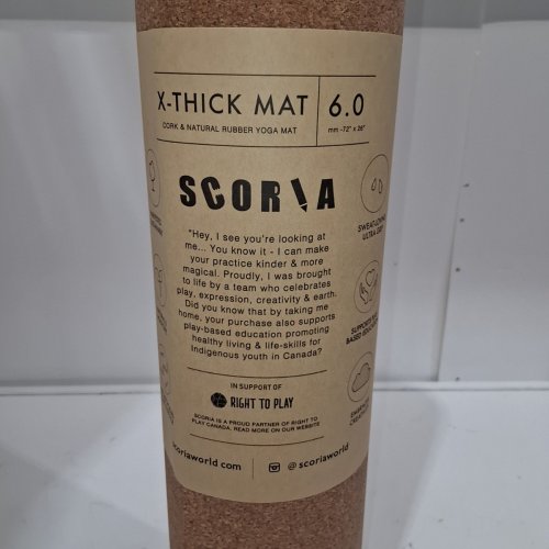 SCORIA CORK & NATURAL RUBBER YOGA MAT - 6.0 MM - 72" X 26" (STYLE: X-THICK MAT) image 3