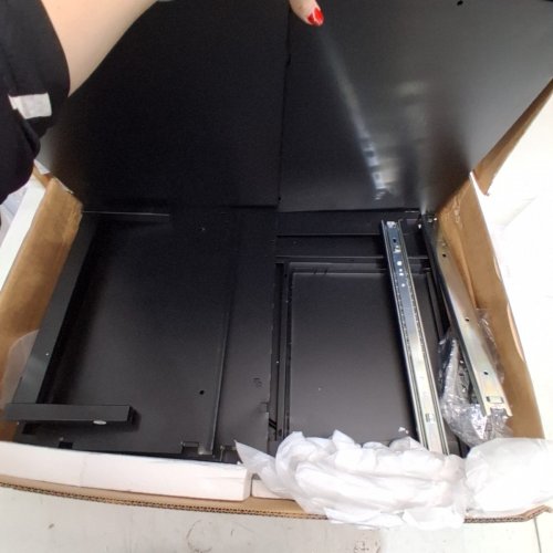 2-DRAWER METAL FILE CABINET WITH WHEELS - 27" - BLACK image 3