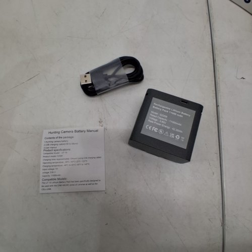 RECHARGEABLE LITHIUM HUNTING CAMERA BATTERY FOR SPYPOINT TRAIL CAMERAS - 3.85 V, 11000 MAH, 42.35WH - BLACK (MODEL: S2309) image 5