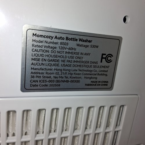 MOMCOZY KLEANPAL PRO BABY BOTTLE WASHER - STERILIZER & DRYER COMBO FOR ALL BOTTLES, PUMP PARTS & BABY ITEM CARE - HOLDS UP TO 4 BOTTLES - 9 CLEANING MODES - GREY - (MODEL:BS03) image 3