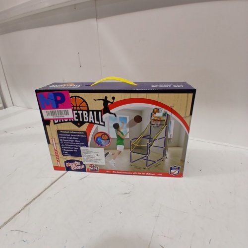 CHILDRENS INDOOR MAGIC SHOOT BASKETBALL BOARD- 50" X 26 X 13 - BLUE/YELLOW - (MODEL:ZG270-29) image 2