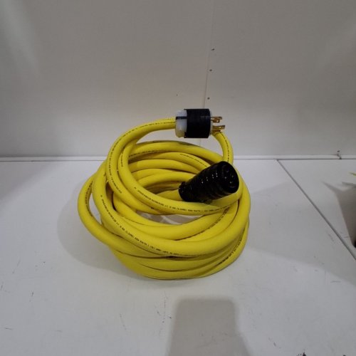 GENERLOK POWER CABLE FOR PORTABLE GENERATOR TO GENERLINK TRANSFER SWITCH 30MP, L14-30 PLUG TYPE - 40FT - YELLOW image 3