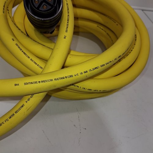 GENERLOK POWER CABLE FOR PORTABLE GENERATOR TO GENERLINK TRANSFER SWITCH 30MP, L14-30 PLUG TYPE - 40FT - YELLOW image 5
