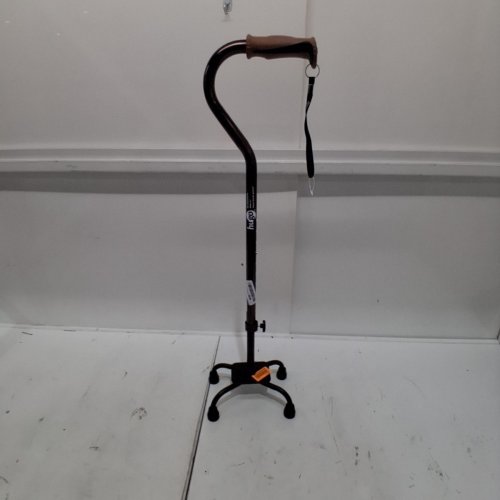HUGO QUAD CANE LARGE ADJUSTABLE FOR RIGHT OR LEFT-HAND ERGONOMIC GRIP - COCOA (MODEL: 731-852) image 2