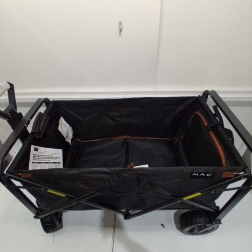 MAC SPORTS FOLDING WAGON WITH BRAKES AND POCKETS - 8.6" X 21.7" X 25" - 350LBS CAP - BLACK (MODEL: 1872234) image 3