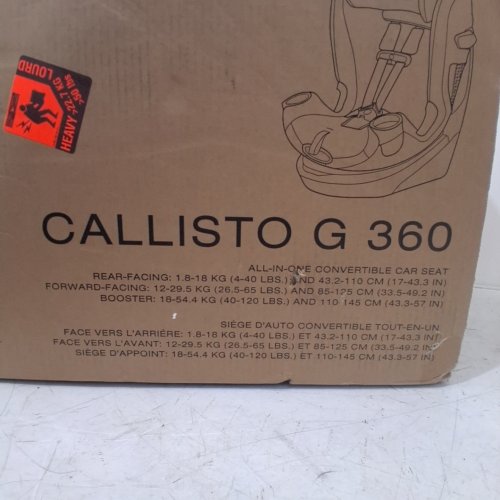 CYBEX CALLISTO G 360 ROTATING ALL-IN-ONE CONVERTIBLE CAR SEAT - 120LBS MAX - MOON BLACK image 4