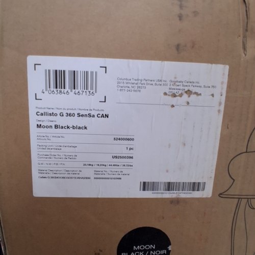 CYBEX CALLISTO G 360 ROTATING ALL-IN-ONE CONVERTIBLE CAR SEAT - 120LBS MAX - MOON BLACK image 5