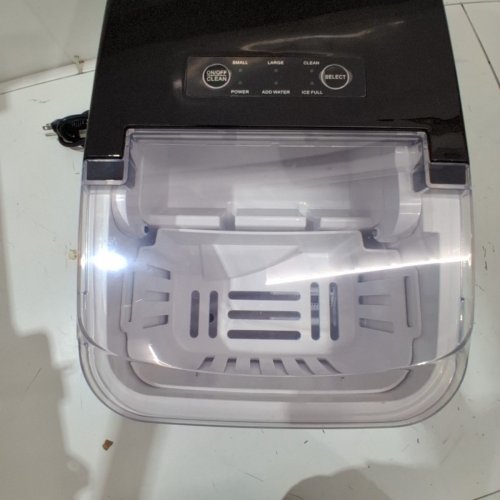 COUNTERTOP ICE MAKER WITH HANDLE AND SCOOP - 26LB - BLACK (MODEL: WBJ-10A) image 4