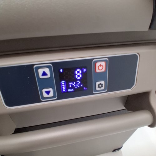 EUHOMY ELECTRIC COOLER CAR REFRIGERATOR WITH BLUETOOTH APP CONTROL - 12V/24V DC - 47QT - BLACK/GREY - (MODEL: CF001-45GR-CAEH) image 2