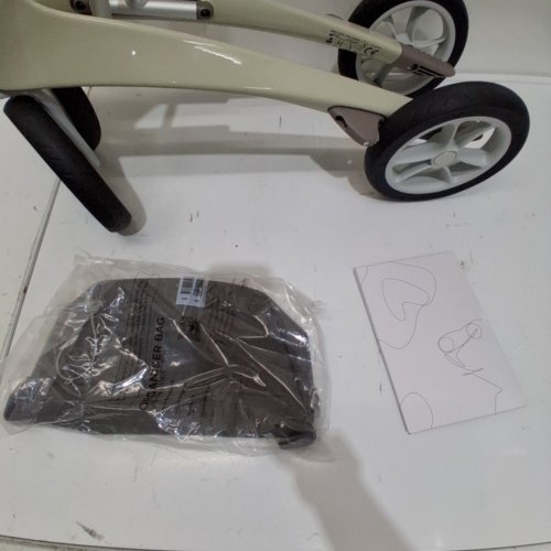 BY ACRE CARBON ULTRALIGHT FOLDABLE ROLLATOR WITH FORWARD-FACING ERGONOMIC HANDLES - 285LB MAX - WHITE / BLACK (MODEL: BYA100MDW) image 3