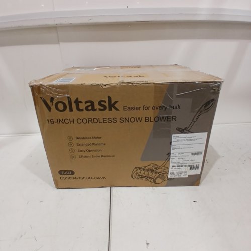 VOLTASK CORDLESS CORDLESS SNOW BLOWER WITH 2 BATTERIES & CHARGER - 16" - 48V - BLACK/ORANGE (MODEL: CSS004-160OR-CAVK/CSS004-160) image 5