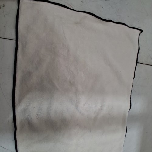 THRESHOLD CREAM HAND TOWEL WITH BLACK BOARDER STITCH - CREAM WHITE/BLACK (MODEL: 064-18-3708) image 3