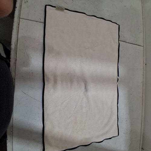 THRESHOLD CREAM HAND TOWEL WITH BLACK BOARDER STITCH - CREAM WHITE/BLACK (MODEL: 064-18-3708) image 4