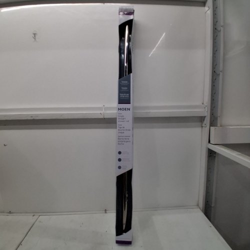 MOEN ADJUSTABLE TENSION STRAIGHT SHOWER CURTAIN ROD - 44"-72" - BRUSHED NICKEL/CHROME (MODEL: TR1000CH) image 4