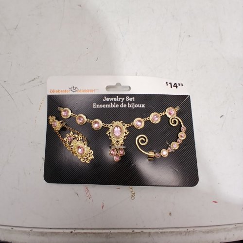 3PC WAY TO CELEBRATE! JEWELRY ACCESSORY SET - OSFM - GOLD PINK image 2