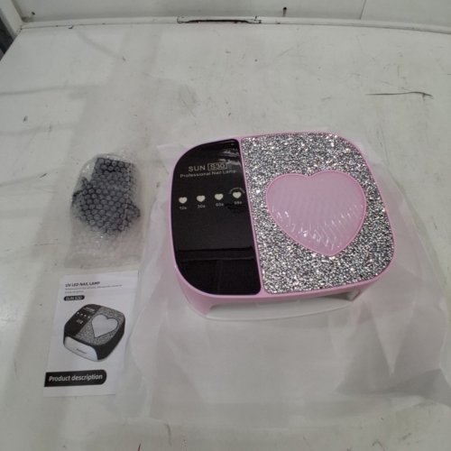 CORDLESS NAIL LAMP UV LIGHT - RECHARGEABLE, 4 TIMERS, PROFESSIONAL FAST CURING FOR ALL GEL NAILS - PINK (MODEL: SUN S30) image 4