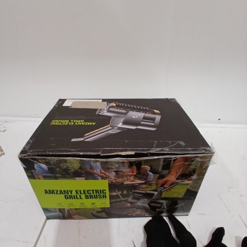 AMZANY ELECTRIC GRILL BRUSH WITH ACCESSORIES - SILVER (MODEL: MY-518) image 5