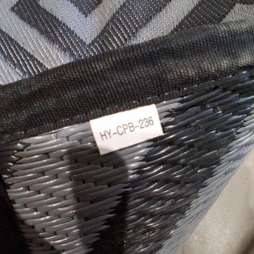 PORTABLE WATERPROOF REVERSIBLE OUTDOOR PATIO RUG - 12FT X 9FT - GREY / BLACK (MODEL: HY-CPB-236) image 2