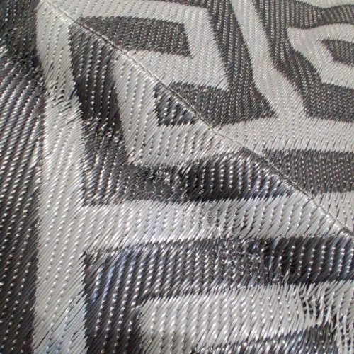 PORTABLE WATERPROOF REVERSIBLE OUTDOOR PATIO RUG - 12FT X 9FT - GREY / BLACK (MODEL: HY-CPB-236) image 5