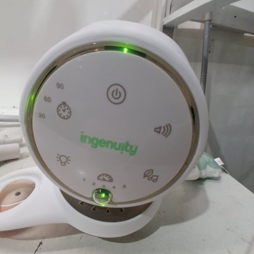 INGENUITY INLIGHTEN 5-SPEED SOOTHING BABY SWING - 0-9 MONTHS - NALLY OWL GRAY - (MODEL: 13097) image 2