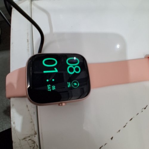 WOMEN'S DYURWA SMART WATCH FITNESS TRACKER - 1.91" HD SCREEN, HEART RATE/SLEEP MONITOR, SPO2, IP68 WATERPROOF, STEP COUNTER, FOR ANDROID/IOS - PINK (MODEL: T60) image 2
