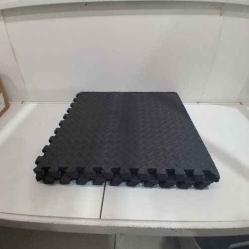 6PK CAP INTERLOCKING FOAM PUZZLE EXERCISE MATS - 24" X 24" X 1/2" - BLACK (MODEL: MTIS-1206) image 2