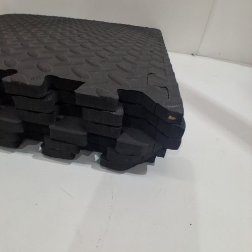 6PK CAP INTERLOCKING FOAM PUZZLE EXERCISE MATS - 24" X 24" X 1/2" - BLACK (MODEL: MTIS-1206) image 3