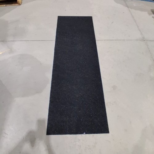 NON-SLIP FLOOR MAT RUNNER - 6FT X 2FT - BLACK image 2