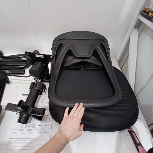 PRIMY OFFICE CHAIR, ERGONOMIC DESK CHAIR WITH ADJUSTABLE LUMBAR SUPPORT AND HEIGHT - SWIVEL ROLLING CHAIR WITH ARMRESTS - BLACK (MODEL: PR-934) image 4