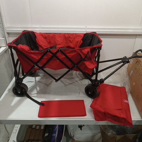 OVERMONT FOLDING CAMPING WAGON ON WHEELS -330LBS MAX - RED - (MODEL:OM006051) image 2