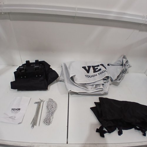 VEVOR POP UP WATERPROOF CANOPY TENT SILVER COASTED TARP WITH PORTABLE ROLLER BAG AND 4-SANDBAGS - 10FT X 10FT - WHITE (MODEL: AF5.1) image 6