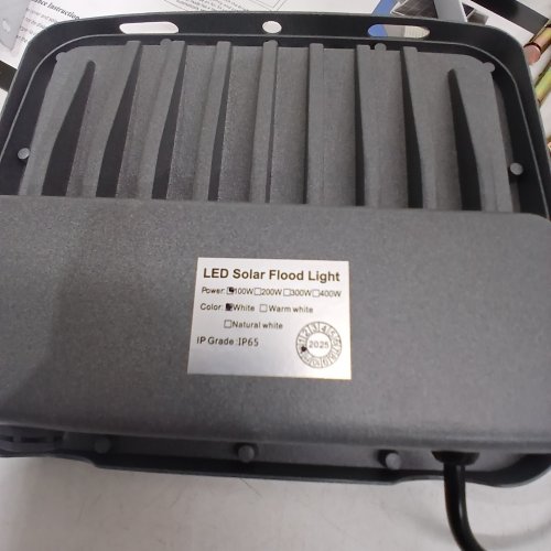 ICOFRU LED SOLAR FLOOD LIGHT - 100W - 6500 K - WHITE image 2