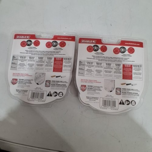 (2)15PK DIABLO UNIVERSAL HOLE RANDOM ORBITAL SANDING DISC WITH HOOK AND LOCK BACKING - 5" - 180-GRIT (FINE) - RED image 3