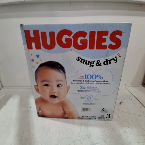 168PK HUGGIES SNUG AND DRY - SIZE 3 (12-18LB) image 2