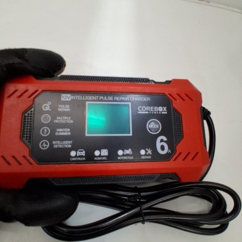 COREBOX 12V CAR BATTERY CHARGER & MAINTAINER - RED/BLACK (MODEL: H-6CS) image 4