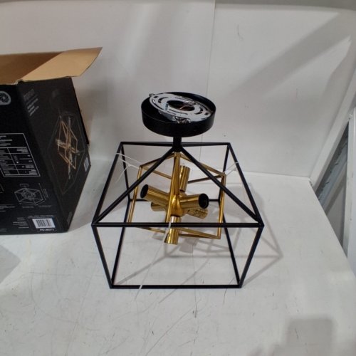 ARTIKA IMPERIUM SEMI-FLUSH MOUNT CEILING LIGHT FIXTURE - 40W - 120V - 10.51" - BLACK/GOLD - (MODEL: SFM-IM-BG) image 2