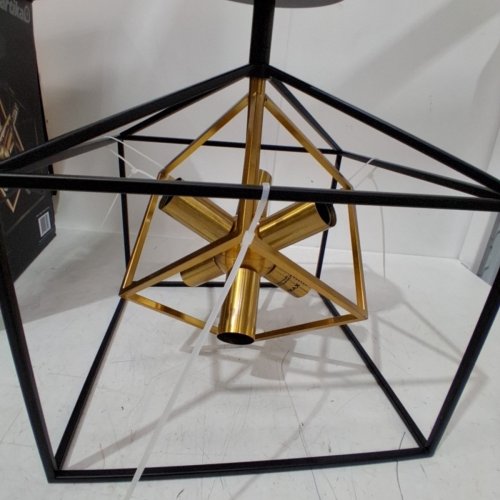 ARTIKA IMPERIUM SEMI-FLUSH MOUNT CEILING LIGHT FIXTURE - 40W - 120V - 10.51" - BLACK/GOLD - (MODEL: SFM-IM-BG) image 5